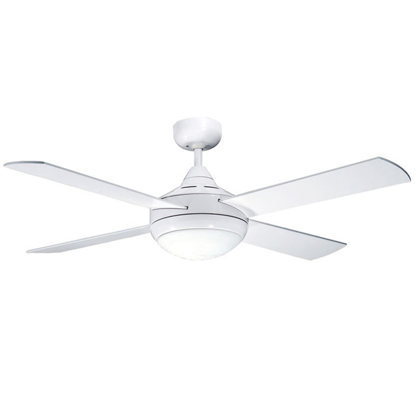 Martec Primo Ceiling Fan In White With Light 48