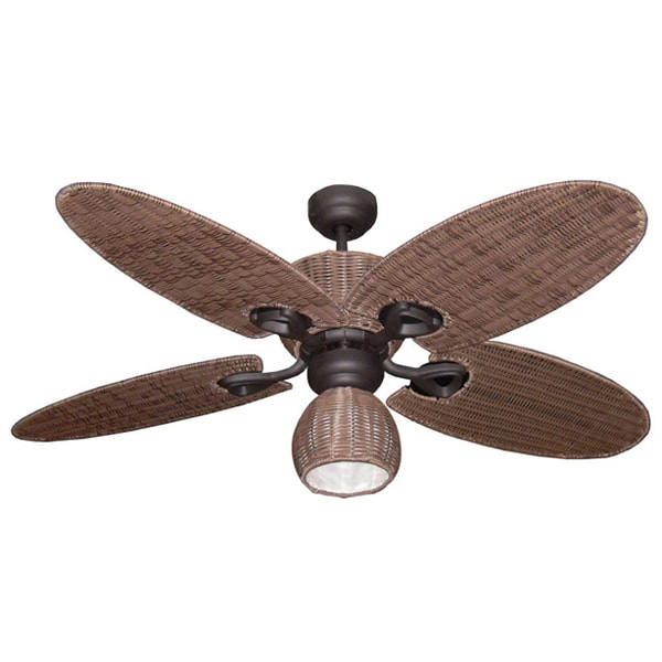 Hamilton Ceiling Fan With Light Old, Ceiling Fan Palm Blades With Light