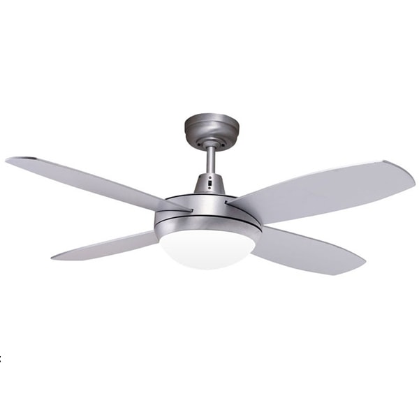 Lifestyle Mini Ceiling Fan With Light Brushed Aluminium 42 Martec