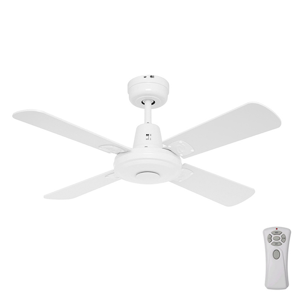 Swift Mini Timber Ceiling Fan With Remote White 36