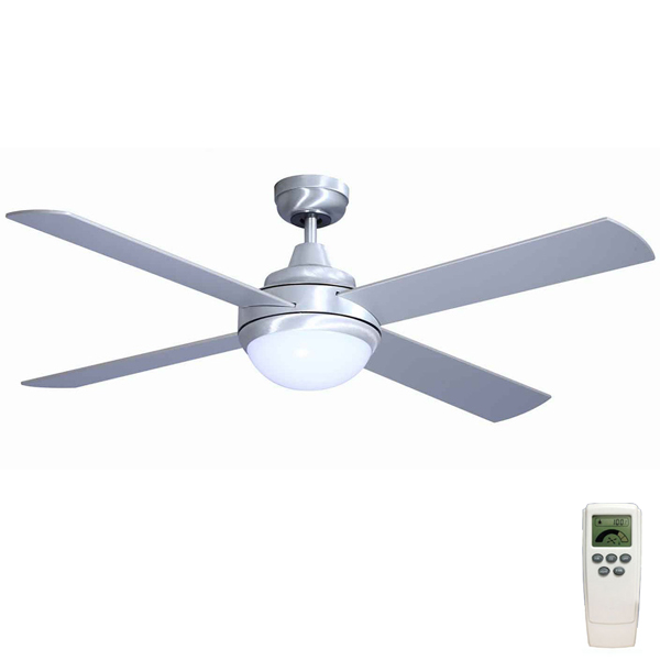 Mercator Grange Dc Ceiling Fan W Light Remote 52 In Brushed Steel Grange Dc Ceiling Fan With Led Light Remote Mercator 52 In Brushed Steel