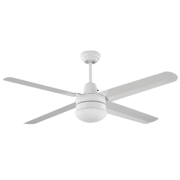 Precision Ceiling Fan With Light In White By Martec