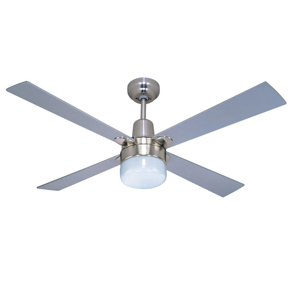 Alpha Ceiling Fan With Light Martec Four Seasons Brushed Nickel Alpha Ceiling Fan With Light Brushed Nickel 48