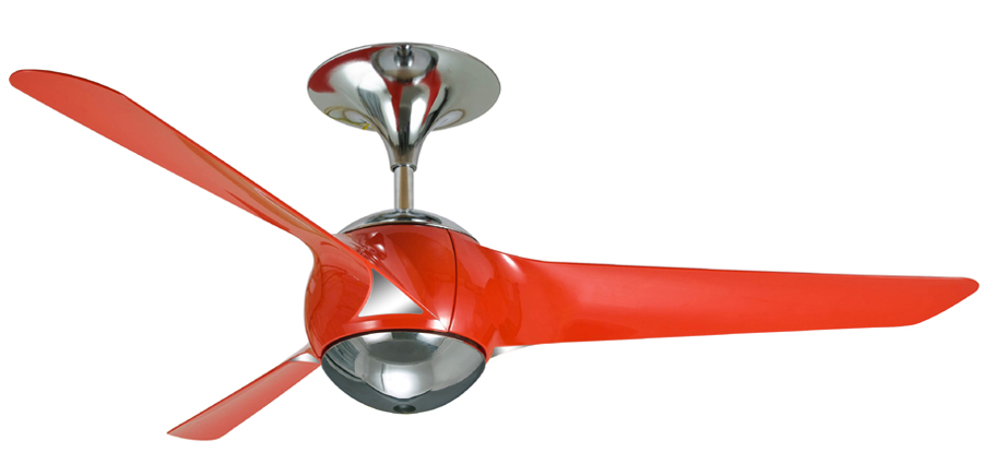 Eon Ceiling Fan In Red Ventair Eon Ceiling Fan With Remote Control