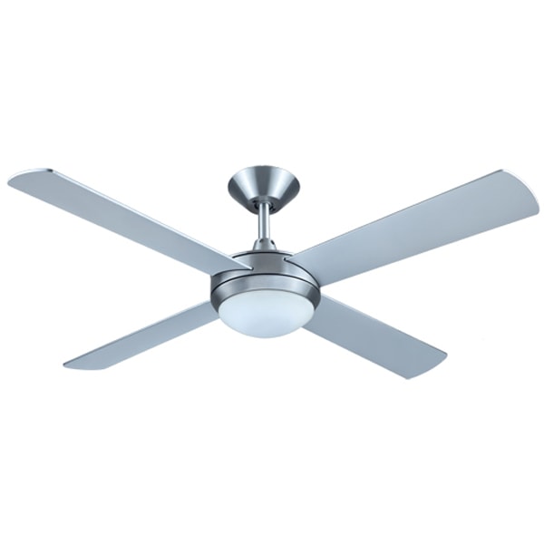 Intercept 2 Ceiling Fan With Led Light Brushed Aluminium 52 By Hunter Pacific