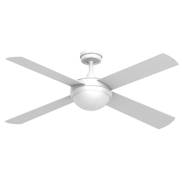 Intercept 2 Ceiling Fan With Light E27 Fitting White 52 By Hunter Pacific