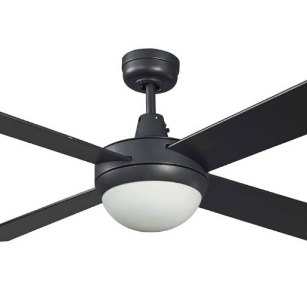 Lifestyle Ceiling Fan Matt Black Martec Lifestyle Ceiling Fan With Light
