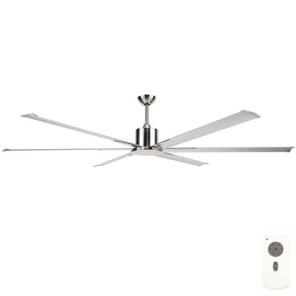 Maelstrom Extra Large Dc Ceiling Fan By Brilliant Satin Nickel 84