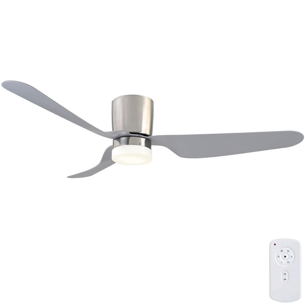 City Ceiling Fan With Dc Motor Led Remote 52 Chrome By Mercator