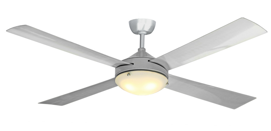 Milano Ceiling Fan Brushed Aluminium 60 Led Light High Airflow Milano Ceiling Fan