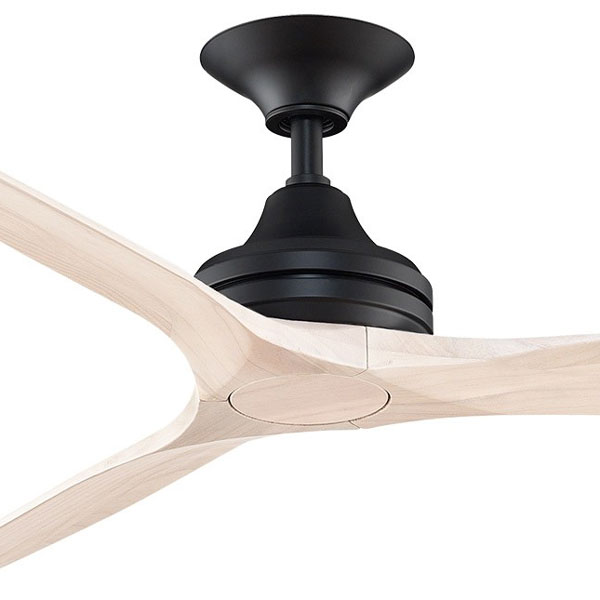 Spitfire Ceiling Fan - Black with White Wash Blades 60