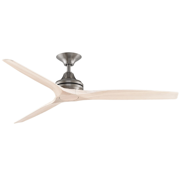 Spitfire Ceiling Fan - Brushed Nickel w/ White Wash Blades 60