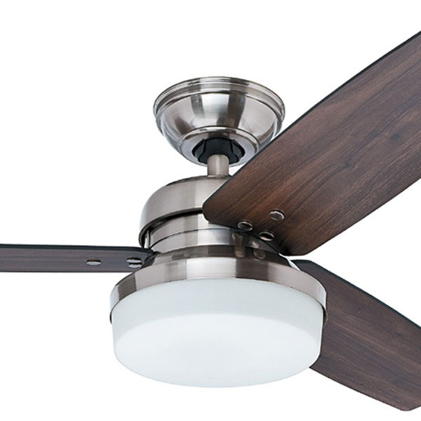 Galileo Ceiling Fan With Light In Brushed Nickel 48 Hunter