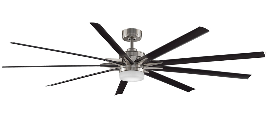 Odyn High Airflow Dc Ceiling Fan By Fanimation In Black Led Light And Remote 84