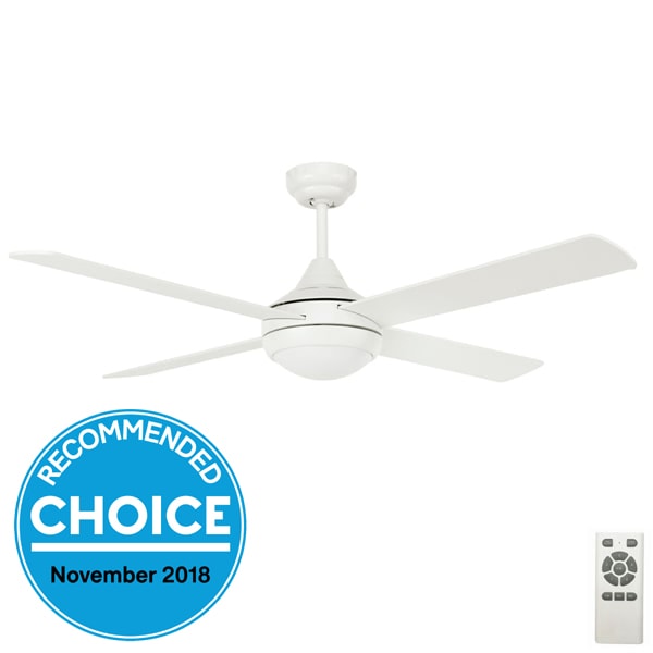 Eco Silent Dc Ceiling Fan With Remote Led Light By Fanco White 48