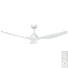 Brilliant Bahama White DC Ceiling fan with remote