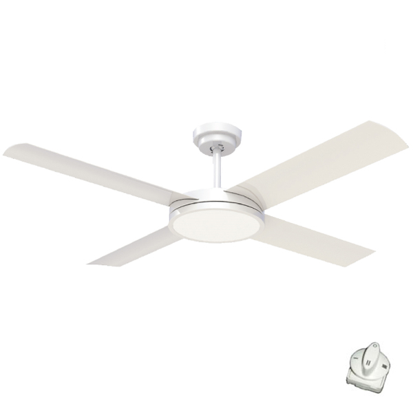 Revolution 3 Ceiling Fan With Led Light White 52 Revolution 3 Ceiling Fan