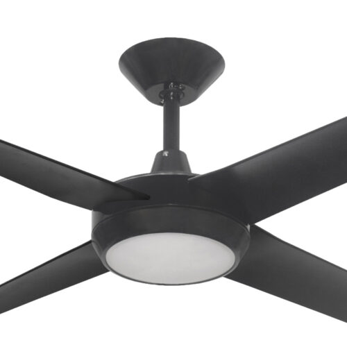 Concept AC Ceiling Fan by Hunter Pacific with LED Light - Matte Black 52" - Image 2