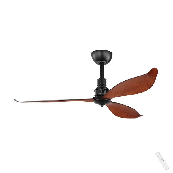 Comporta Dc Ceiling Fan With Remote By Eglo In Dark Wood 52