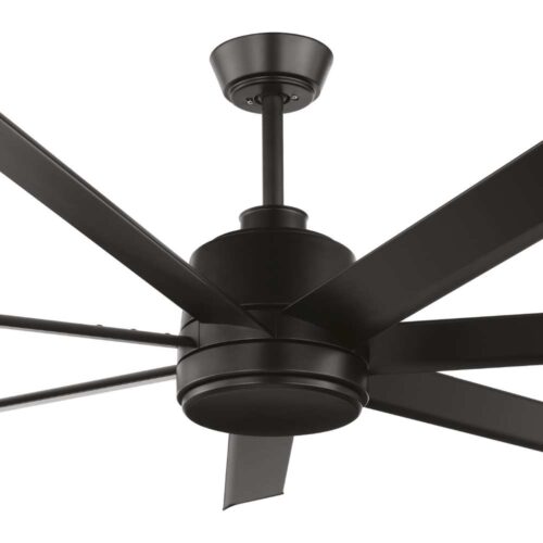 Tourbillion DC Ceiling Fan with Remote - Black 80" - close up