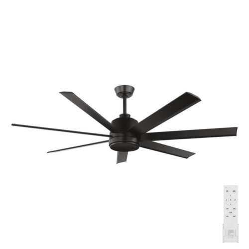 Tourbillion DC Ceiling Fan with Remote - Black 80" - main