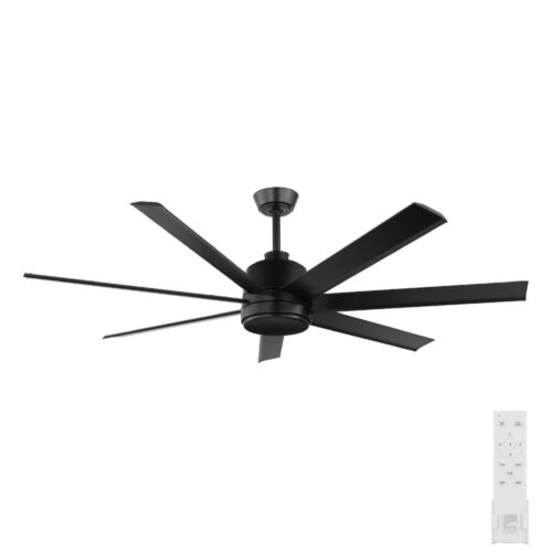 Tourbillion DC Ceiling Fan by Eglo with Remote - Black 60"