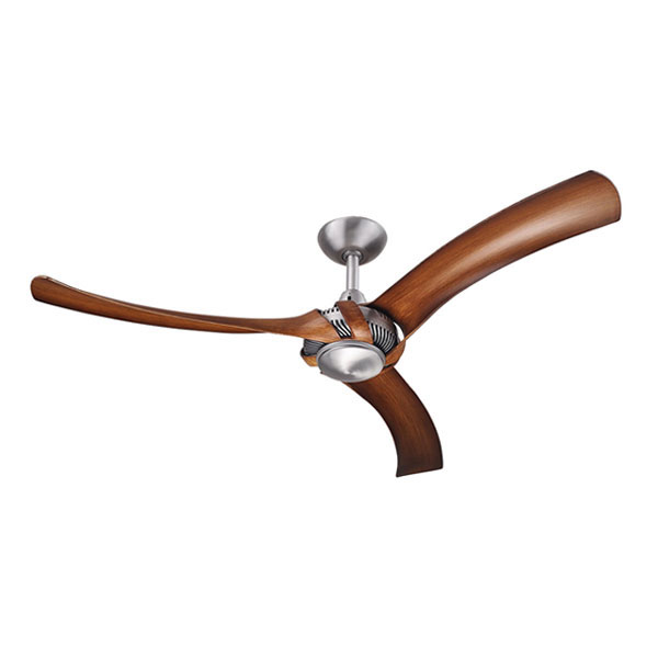 Aeroforce 2 Ceiling Fan Brushed Aluminium With Koa Finish Blades 52 132cm By Hunter Pacific