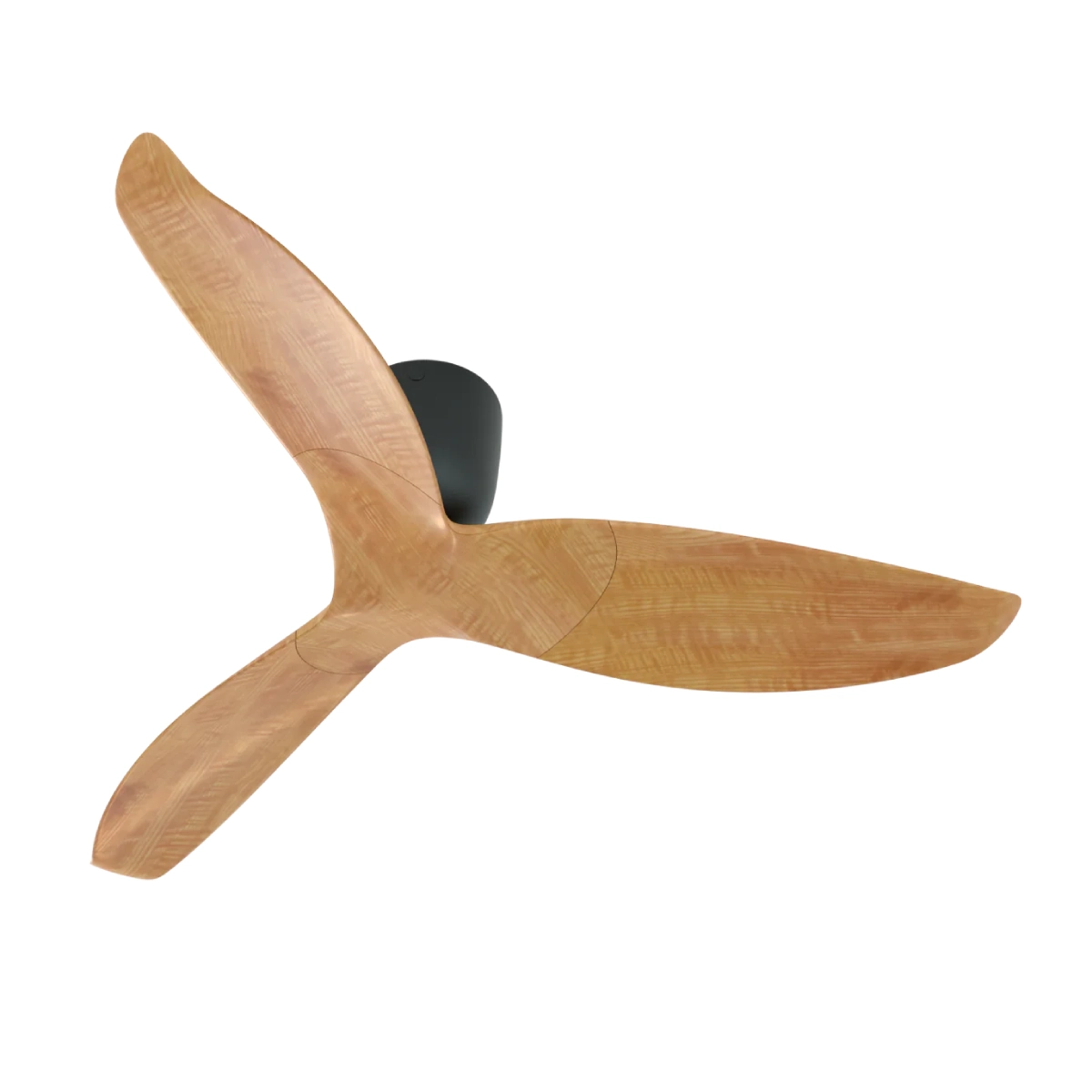 AE+3 DC Ceiling Fan by Aeratron with Remote - Black with Timber Style ABS Blades 60" - Image 3