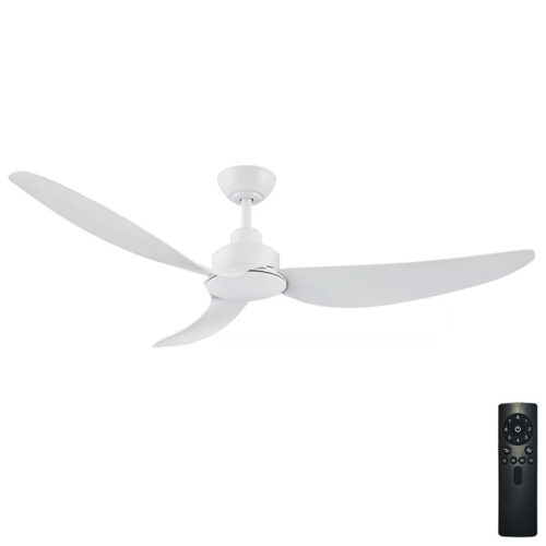 Three Sixty Trinity V3 DC Ceiling Fan with CCT LED Light - White 56"