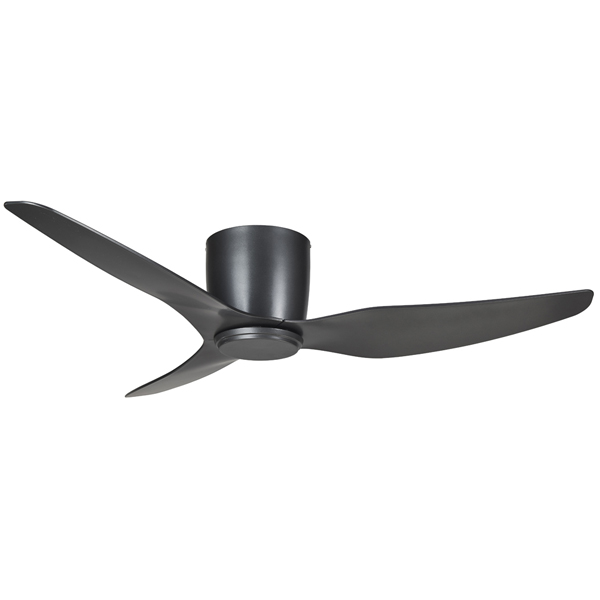 Flush Ceiling Fan By Martec Titanium Satin 50