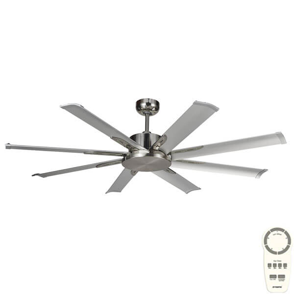 Albatross Mini Dc Ceiling Fan By Martec Brushed Nickel 65