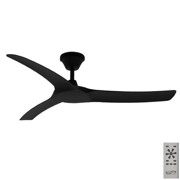 Aqua Dc Ip66 Rated Ceiling Fan Black, Black Outdoor Ceiling Fans With Lights