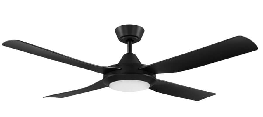 Bondi Black Ceiling Fan With LED Light