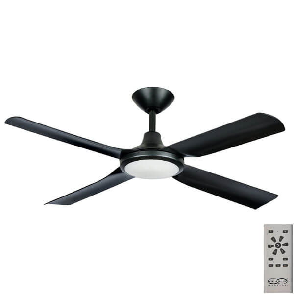 Next Creation Dc Ceiling Fan With Light By Hunter Pacific Matt Black 52 - Dark Ceiling Fan With Light