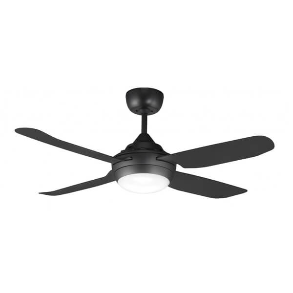 Spinika Ceiling Fan Led In Matte Black Wall Control 52