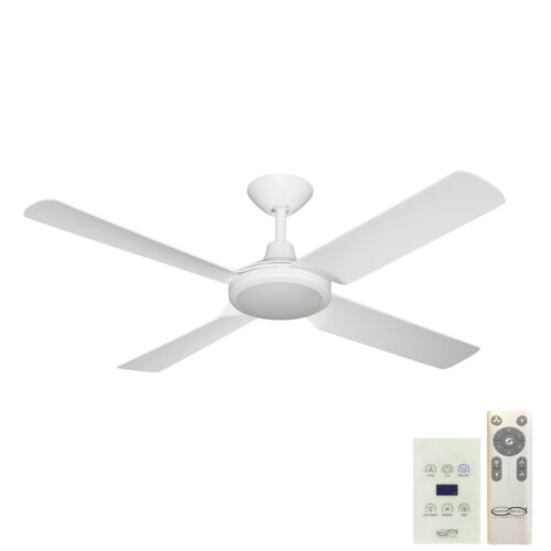 Next Creation V2 DC Ceiling Fan by Hunter Pacific with LED Light and Wall Control - White 52"