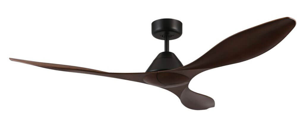 Nevis DC Ceiling Fan Black with Aged Elm Blades