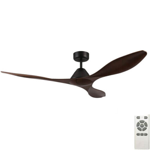 Nevis DC Ceiling Fan Black and Aged Elm