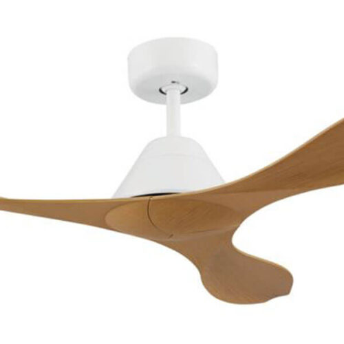 Nevis DC Ceiling Fan White Motor and Bamboo Blades