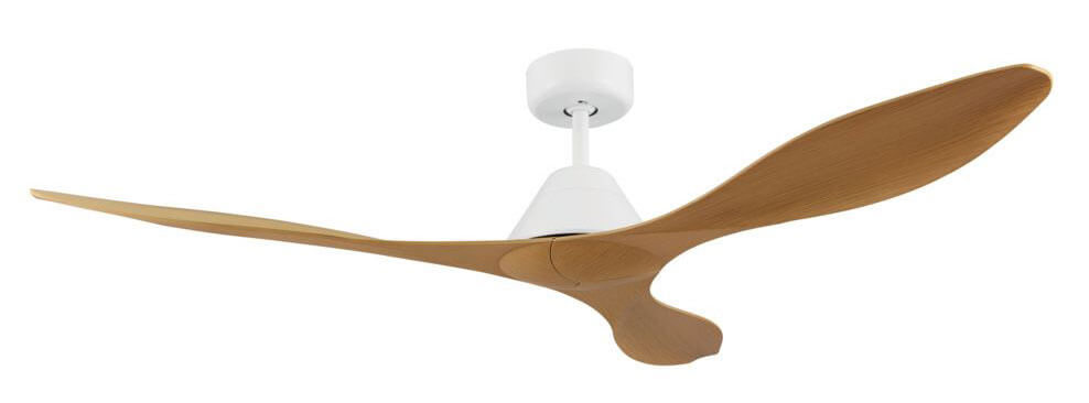 Nevis DC Ceiling Fan White with Bamboo Blades