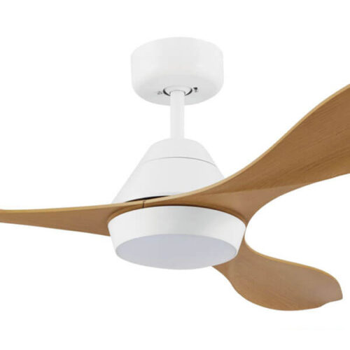 Nevis DC LED Ceiling Fan White Motor with Bamboo Blades