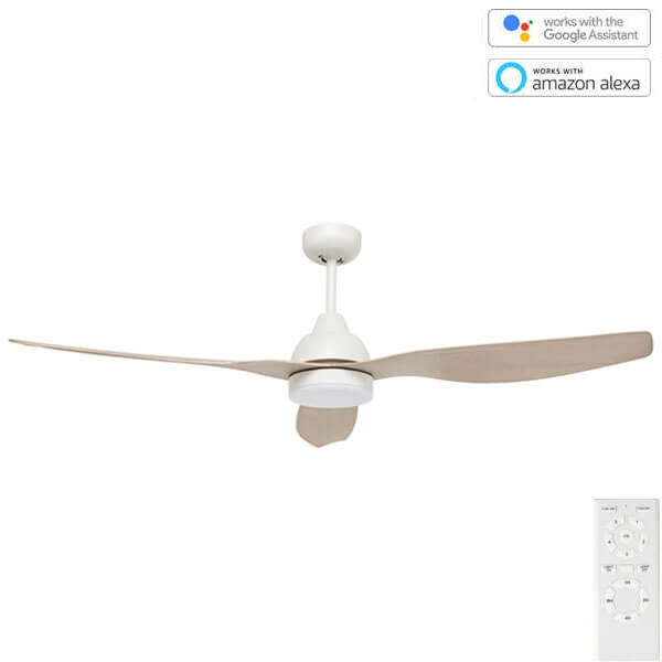 Bahama Smart Dc Ceiling Fan With Light, Google Assistant Ceiling Fan