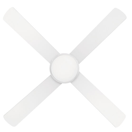 Brilliant Tempest 52" White Ceiling Fan with CCT LED Light Blades