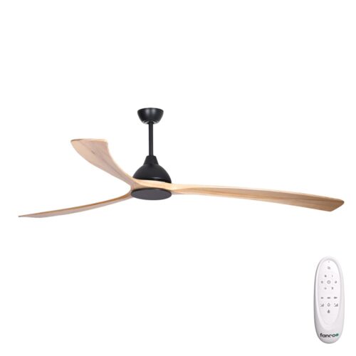 Fanco Sanctuary DC Ceiling Fan 86" - Black/Natural - main