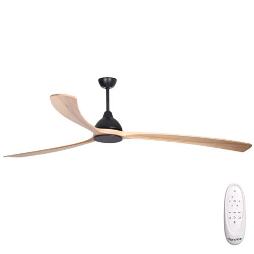 Fanco Sanctuary DC Ceiling Fan 92" - Black/Natural - main