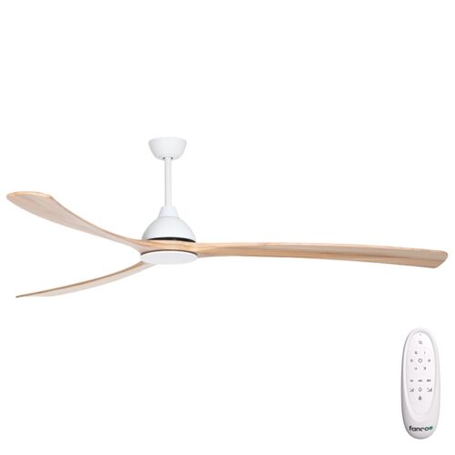 Fanco Sanctuary DC Ceiling Fan 92" - White/Natural - main