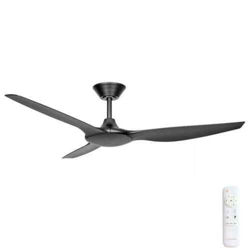 Delta DC 56" Ceiling Fan by Three Sixty with Remote in Black