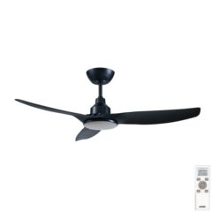 black skyfan dc ceiling fan with light