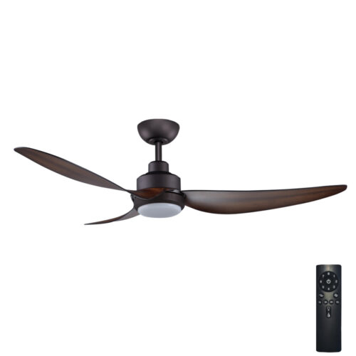 Three Sixty Trinity v3 DC Ceiling Fan with CCT LED Light - Oil Rubbed Bronze with Koa Blades 56"