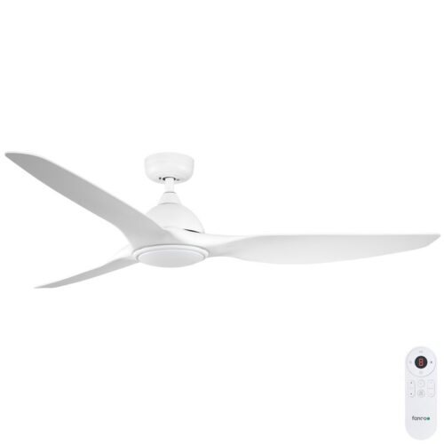 Fanco Horizon DC 64" Ceiling Fan in White with CCT LED Light and Remote
